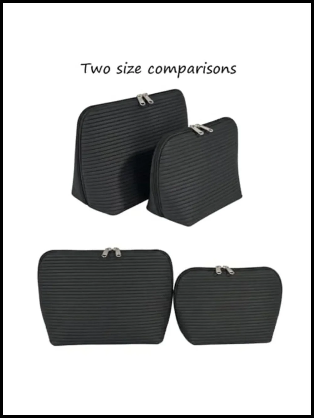 Large Waterproof Travel Makeup Bag with Brush Holders, Fold-Down Organizer